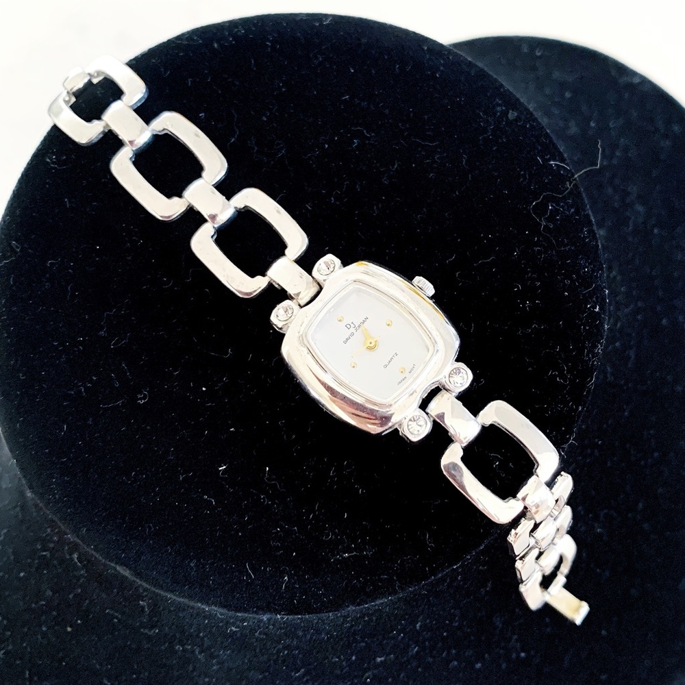 DAVID JORDAN Silver Stainless Steel Bracelet Watch - Picture 11 of 13